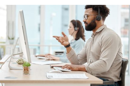 Customer support service office and working for online call center